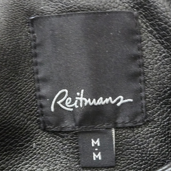 REITMANS black medium Faux Leather jacket, worn once. R138760, 76% polyurethane - Picture 6 of 8